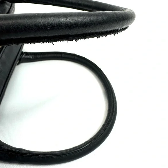 Michael Kors Knox Black Pebbled Leather bag w tassel, gold & leather chain/strap - Picture 14 of 17